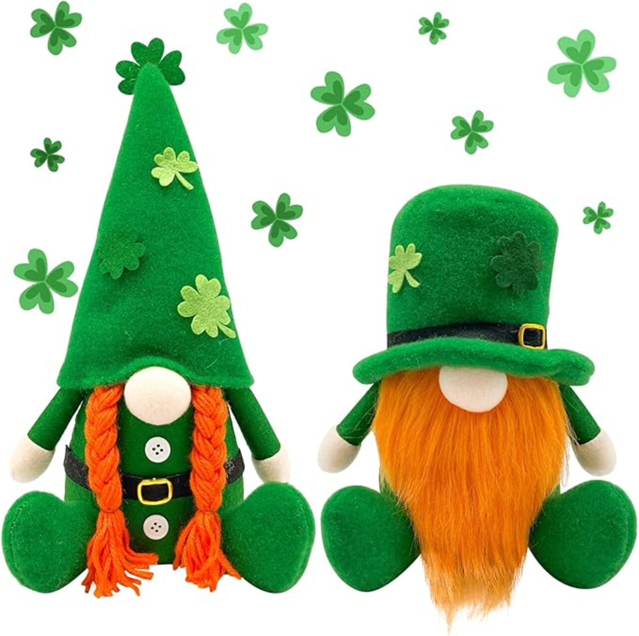 St Patricks Day Decorations Gnome Plush Home Table Ornament Decor Green Irish Faceless St Patricks Day Gnome for St Patricks Day Gifts Faceless Dwarf Swedish Tomte Leprechaun